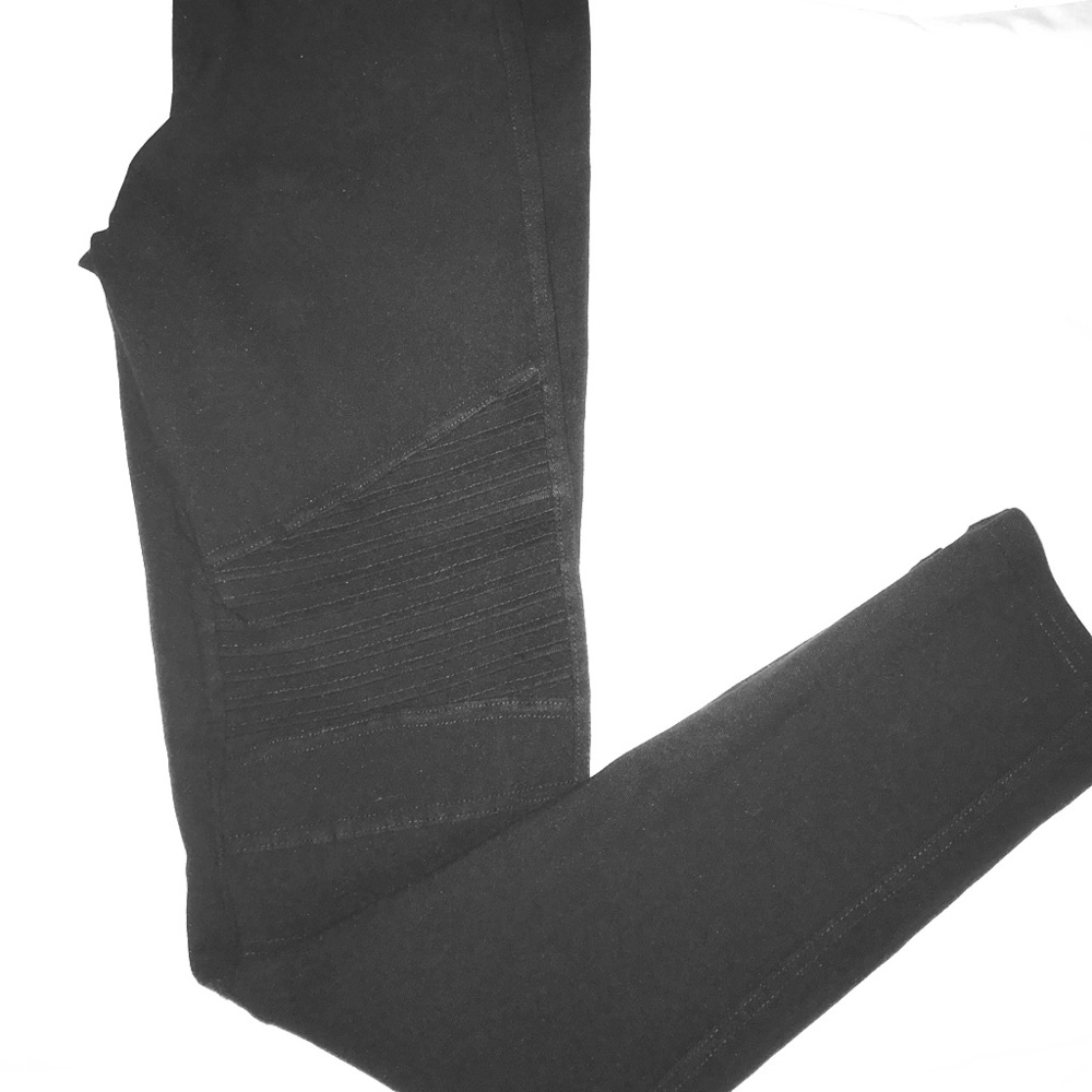 Black, moto jeggings